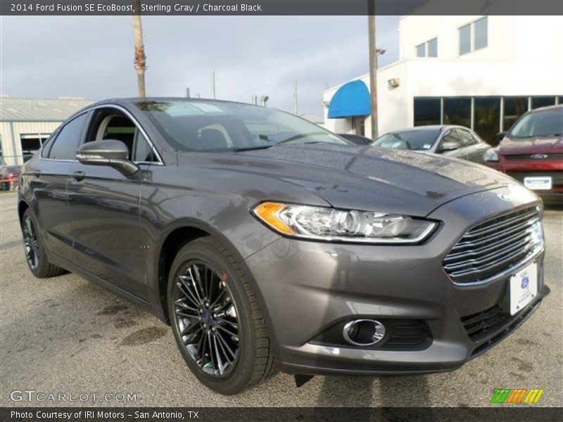 Sterling Gray / Charcoal Black 2014 Ford Fusion SE EcoBoost