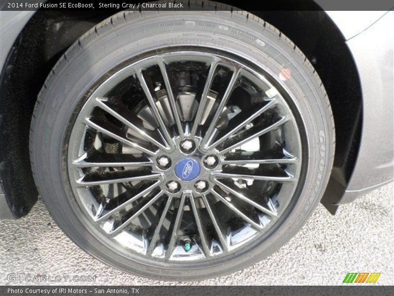 Sterling Gray / Charcoal Black 2014 Ford Fusion SE EcoBoost