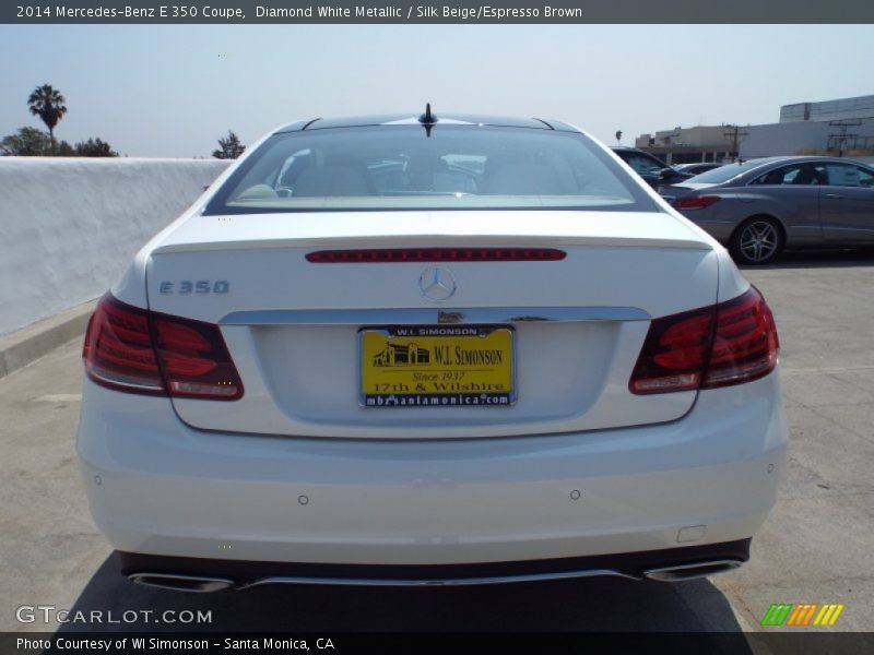 Diamond White Metallic / Silk Beige/Espresso Brown 2014 Mercedes-Benz E 350 Coupe