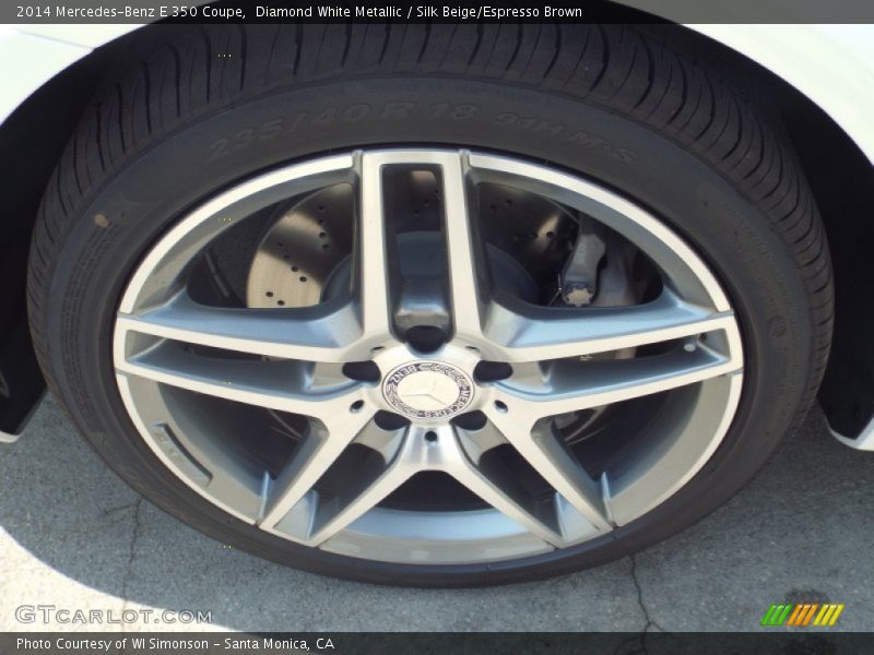 Diamond White Metallic / Silk Beige/Espresso Brown 2014 Mercedes-Benz E 350 Coupe