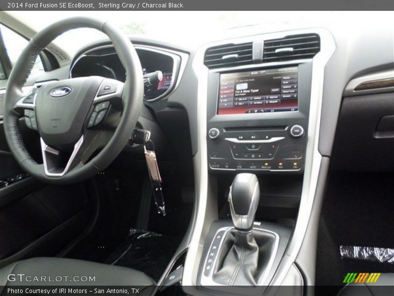 Sterling Gray / Charcoal Black 2014 Ford Fusion SE EcoBoost