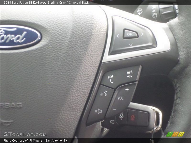 Sterling Gray / Charcoal Black 2014 Ford Fusion SE EcoBoost