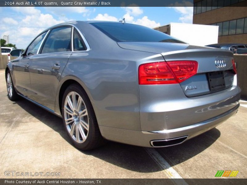 Quartz Gray Metallic / Black 2014 Audi A8 L 4.0T quattro