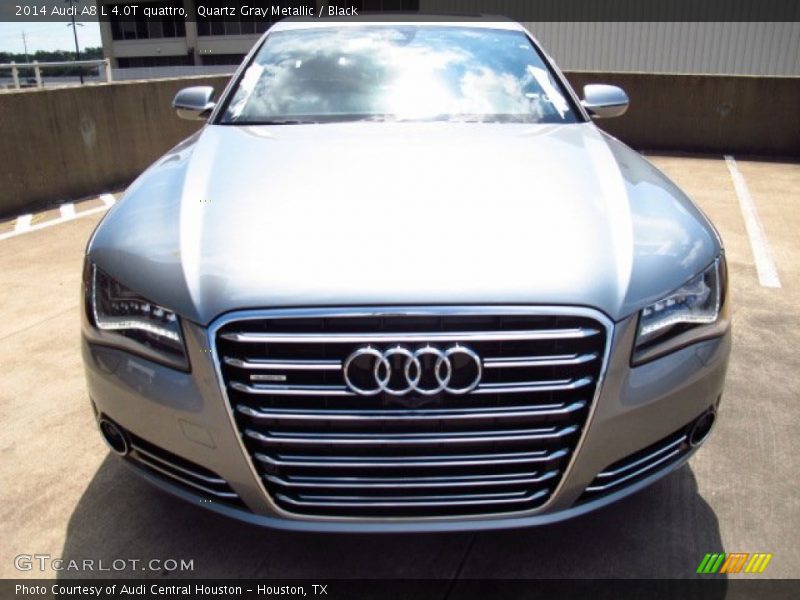 Quartz Gray Metallic / Black 2014 Audi A8 L 4.0T quattro