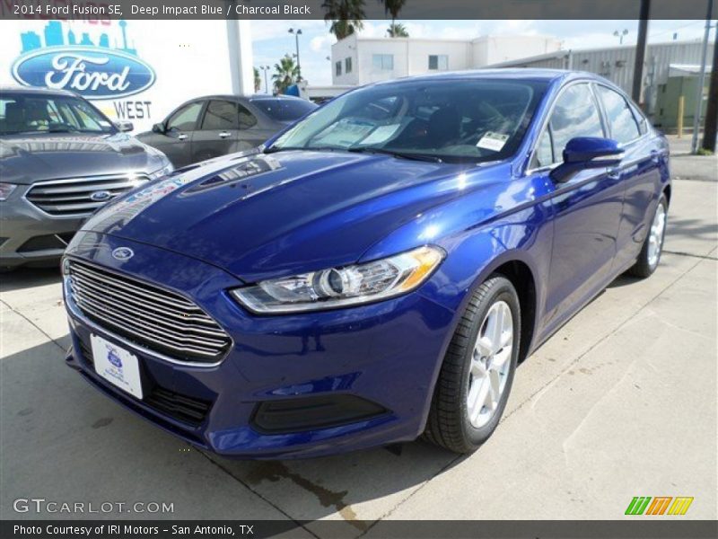 Deep Impact Blue / Charcoal Black 2014 Ford Fusion SE