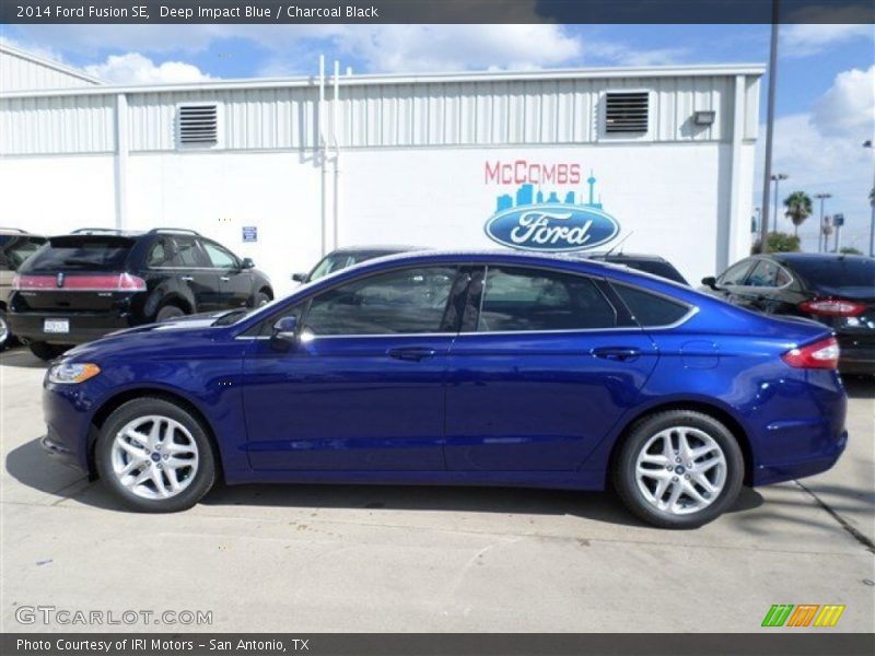 Deep Impact Blue / Charcoal Black 2014 Ford Fusion SE