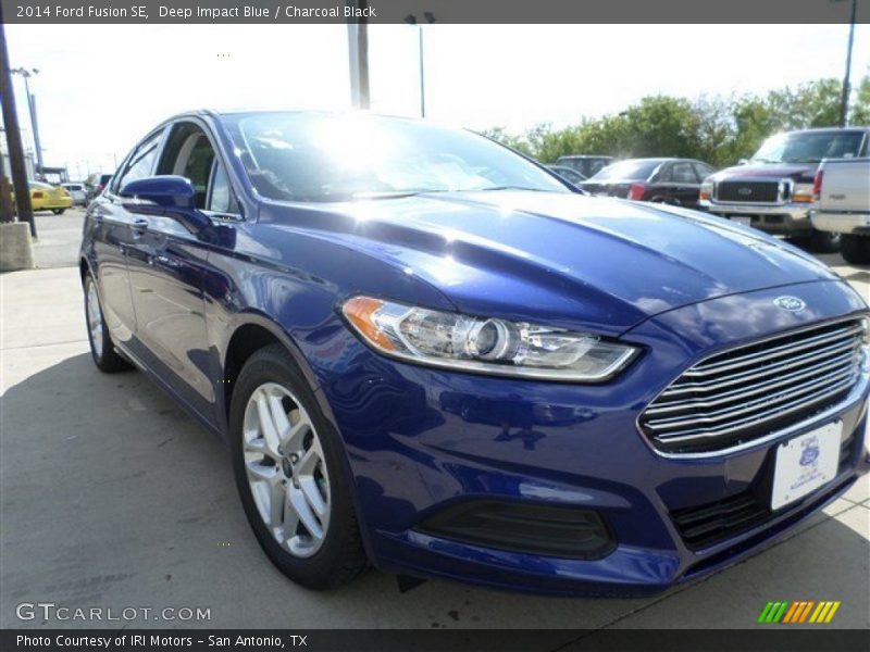 Deep Impact Blue / Charcoal Black 2014 Ford Fusion SE