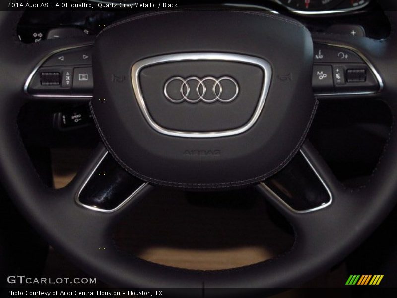 Quartz Gray Metallic / Black 2014 Audi A8 L 4.0T quattro