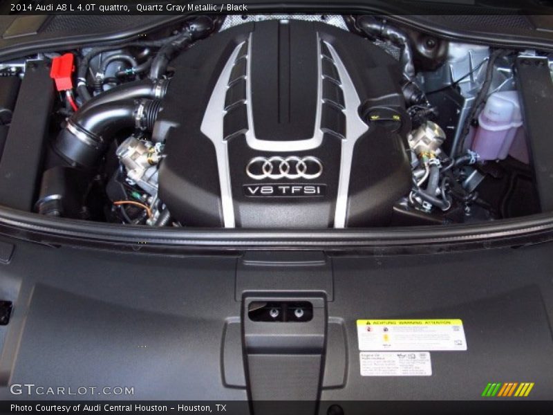 Quartz Gray Metallic / Black 2014 Audi A8 L 4.0T quattro