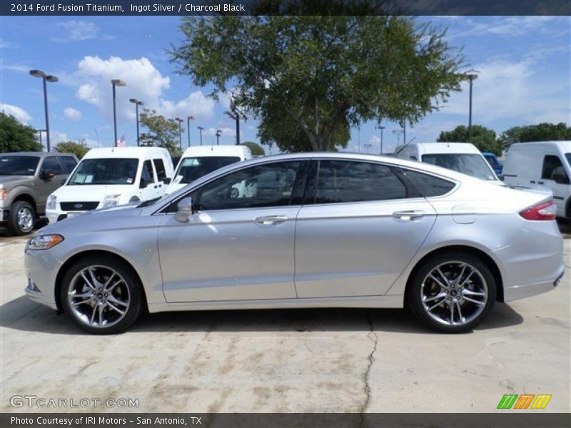 Ingot Silver / Charcoal Black 2014 Ford Fusion Titanium