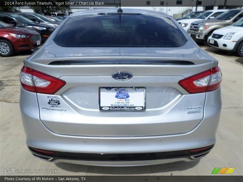 Ingot Silver / Charcoal Black 2014 Ford Fusion Titanium