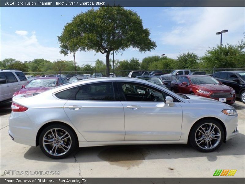 Ingot Silver / Charcoal Black 2014 Ford Fusion Titanium