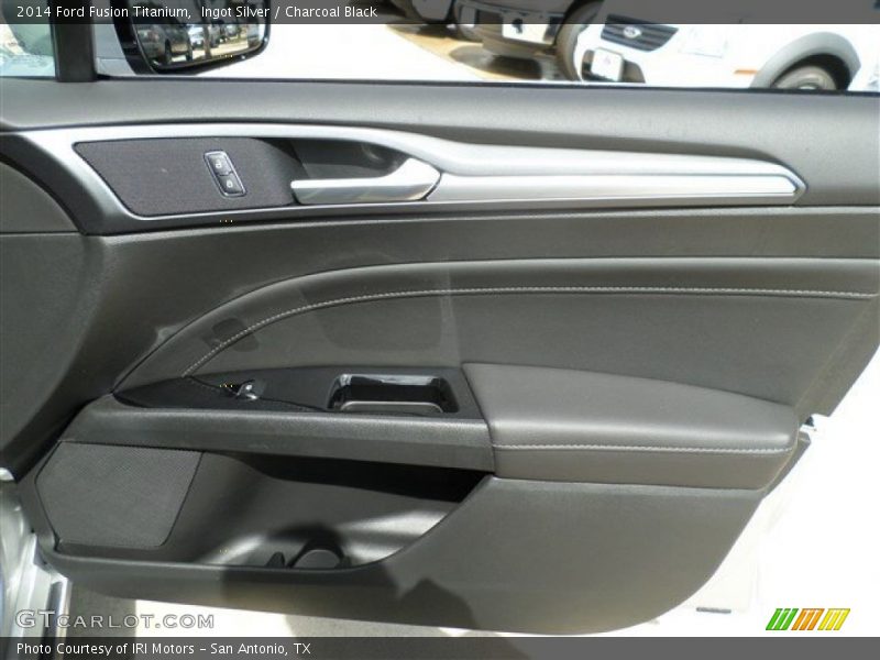 Ingot Silver / Charcoal Black 2014 Ford Fusion Titanium