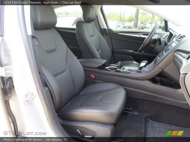 Ingot Silver / Charcoal Black 2014 Ford Fusion Titanium