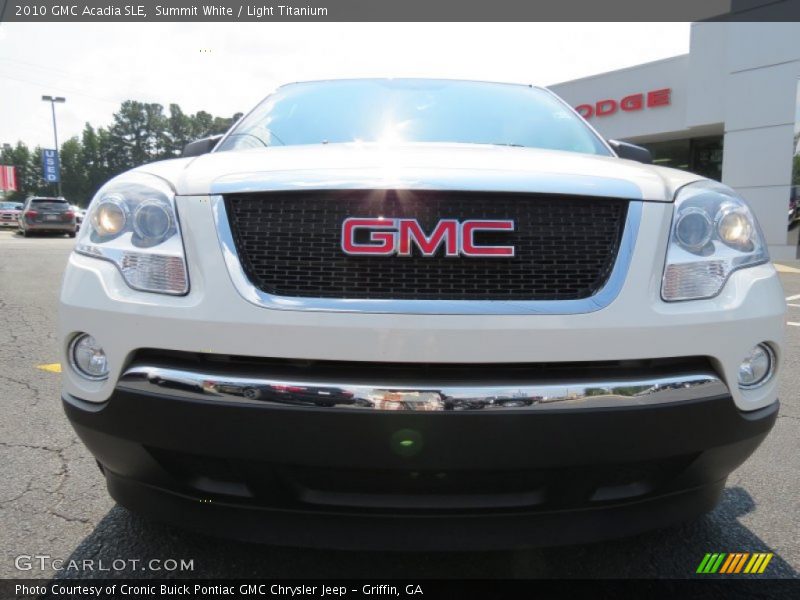 Summit White / Light Titanium 2010 GMC Acadia SLE