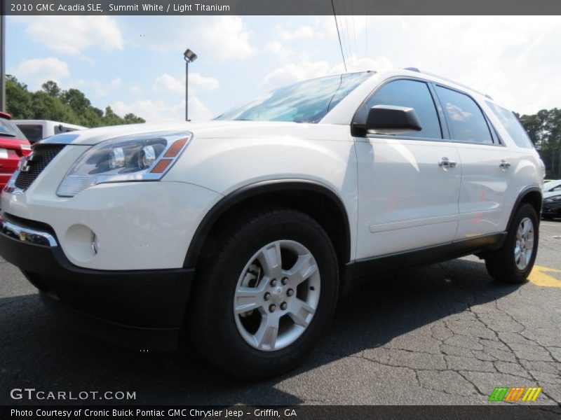 Summit White / Light Titanium 2010 GMC Acadia SLE