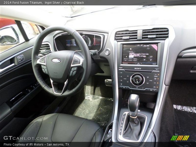 Ingot Silver / Charcoal Black 2014 Ford Fusion Titanium