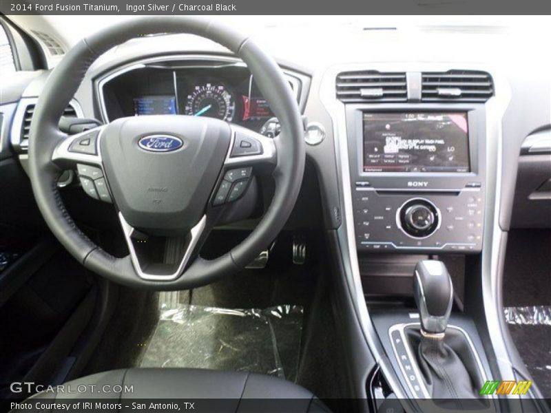Ingot Silver / Charcoal Black 2014 Ford Fusion Titanium