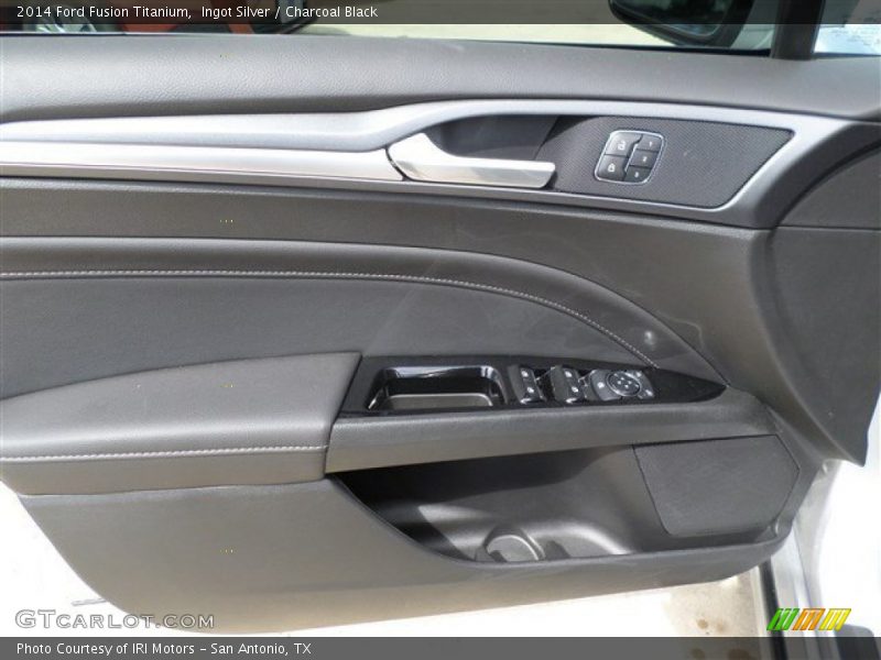 Ingot Silver / Charcoal Black 2014 Ford Fusion Titanium