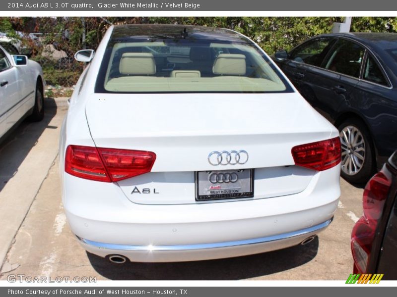 Glacier White Metallic / Velvet Beige 2014 Audi A8 L 3.0T quattro