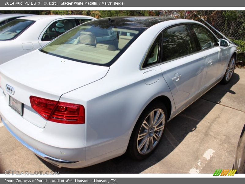 Glacier White Metallic / Velvet Beige 2014 Audi A8 L 3.0T quattro