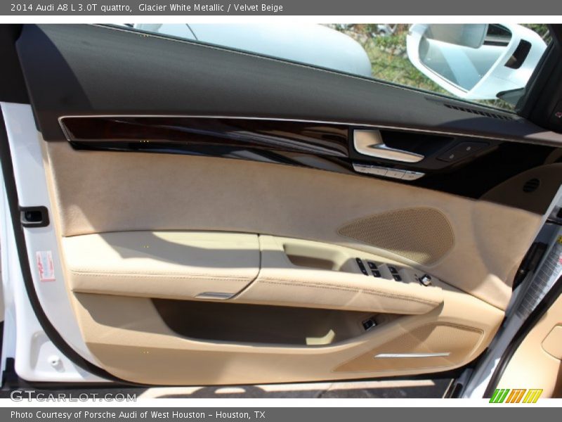 Glacier White Metallic / Velvet Beige 2014 Audi A8 L 3.0T quattro