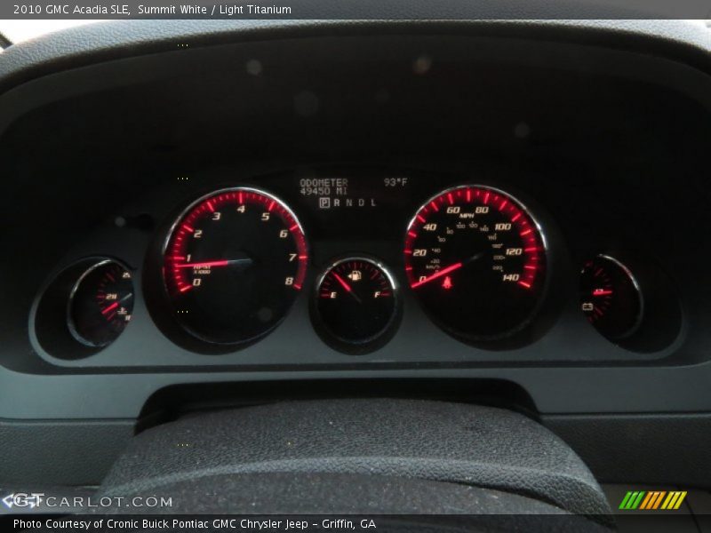 Summit White / Light Titanium 2010 GMC Acadia SLE