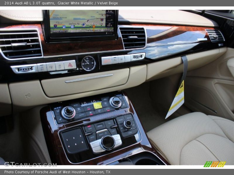 Glacier White Metallic / Velvet Beige 2014 Audi A8 L 3.0T quattro