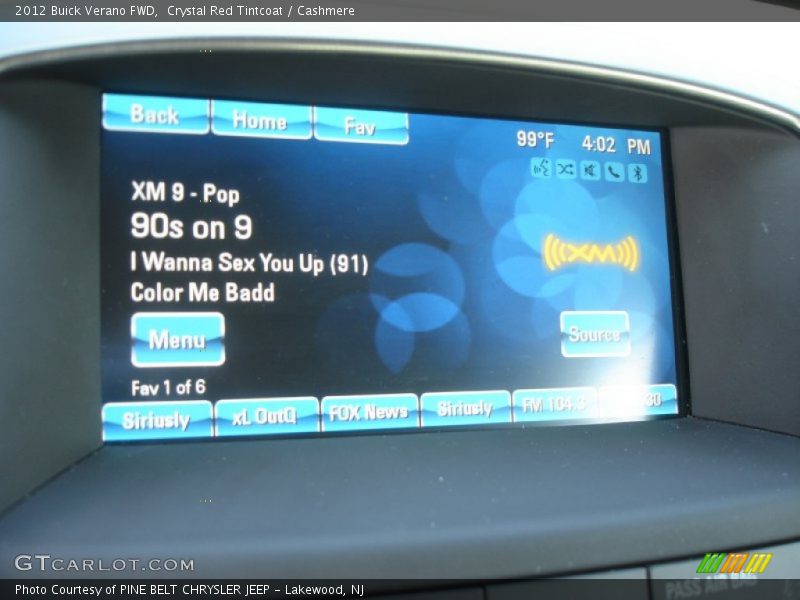 Crystal Red Tintcoat / Cashmere 2012 Buick Verano FWD