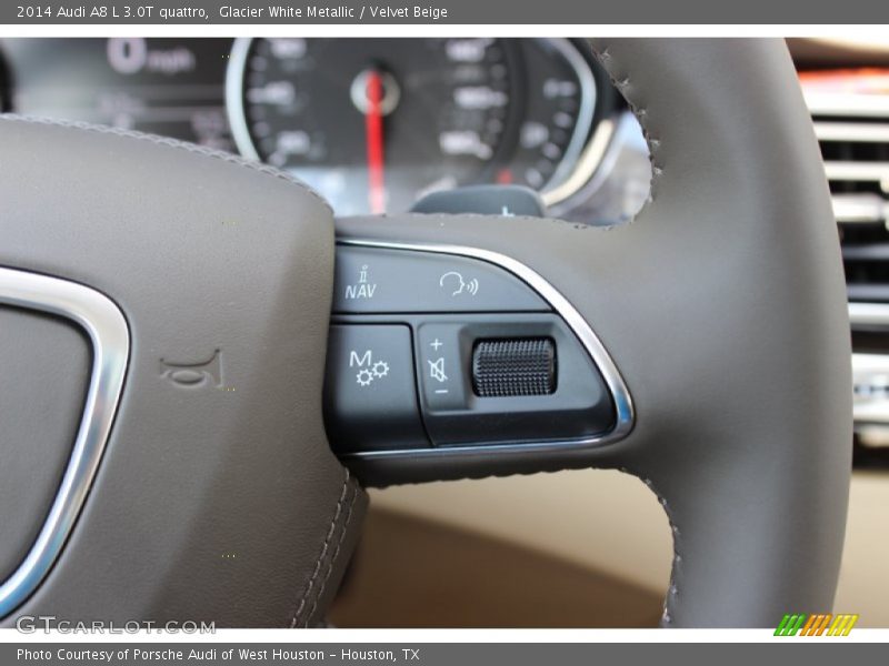 Glacier White Metallic / Velvet Beige 2014 Audi A8 L 3.0T quattro