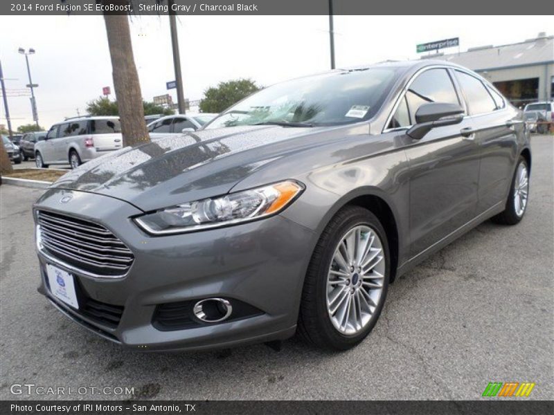 Sterling Gray / Charcoal Black 2014 Ford Fusion SE EcoBoost