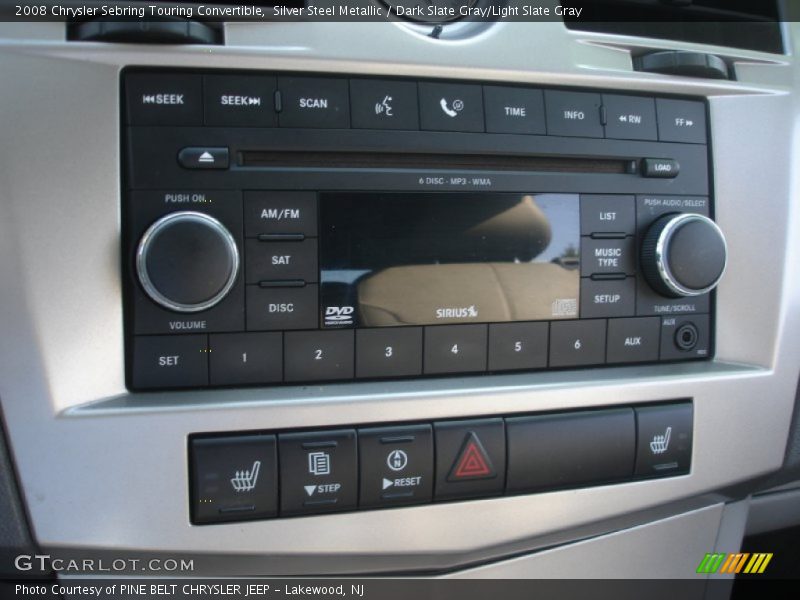 Silver Steel Metallic / Dark Slate Gray/Light Slate Gray 2008 Chrysler Sebring Touring Convertible