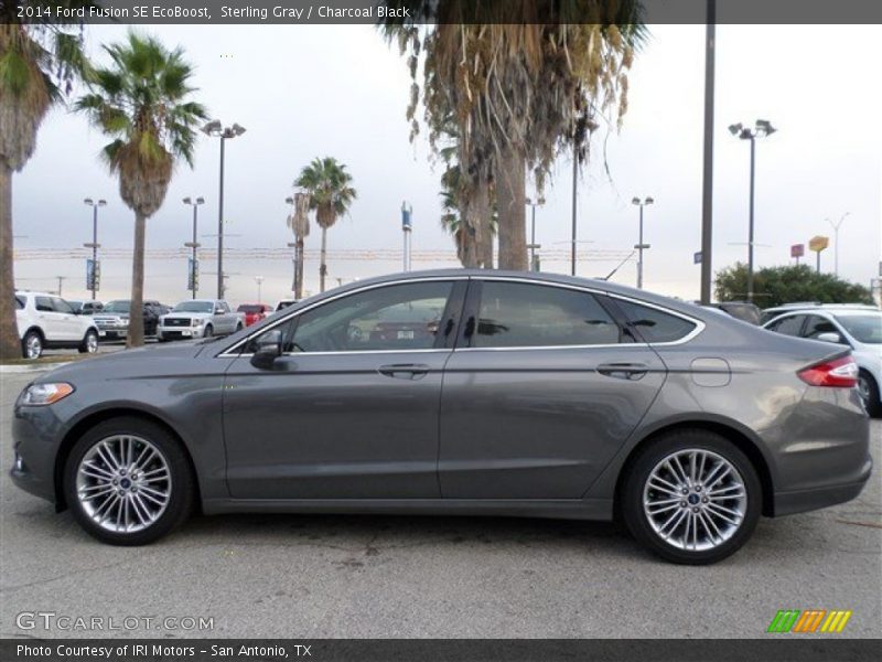 Sterling Gray / Charcoal Black 2014 Ford Fusion SE EcoBoost