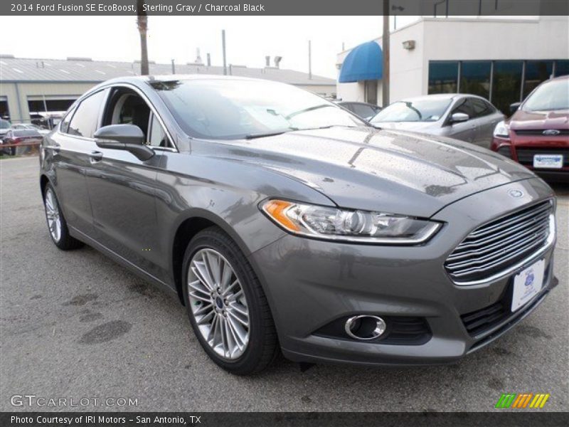Sterling Gray / Charcoal Black 2014 Ford Fusion SE EcoBoost
