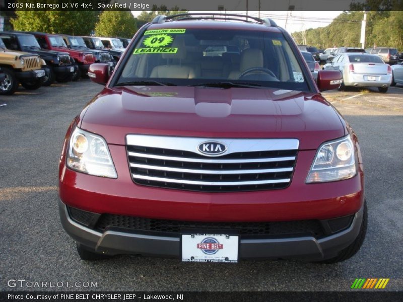 Spicy Red / Beige 2009 Kia Borrego LX V6 4x4