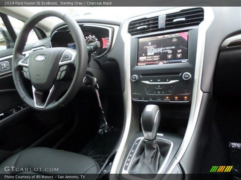 Sterling Gray / Charcoal Black 2014 Ford Fusion SE EcoBoost