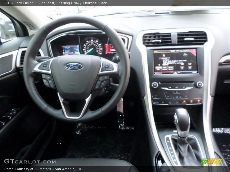 Sterling Gray / Charcoal Black 2014 Ford Fusion SE EcoBoost