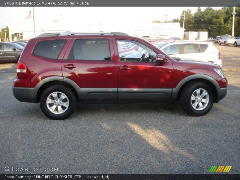 Spicy Red / Beige 2009 Kia Borrego LX V6 4x4