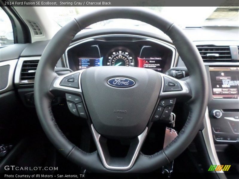 Sterling Gray / Charcoal Black 2014 Ford Fusion SE EcoBoost