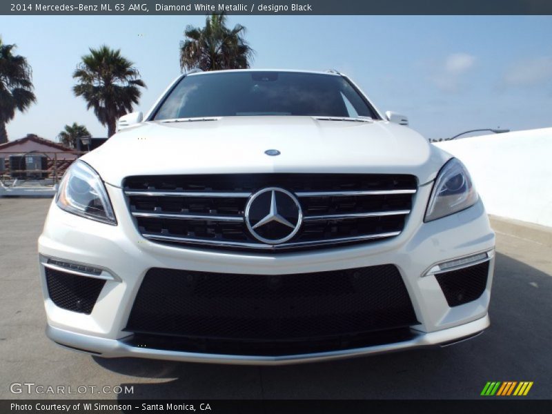 Diamond White Metallic / designo Black 2014 Mercedes-Benz ML 63 AMG