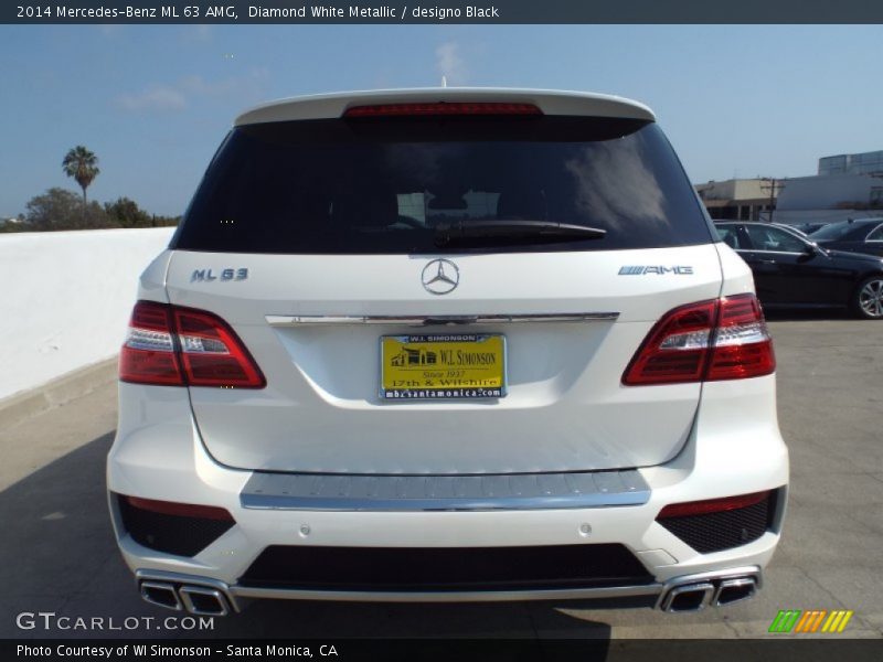 Diamond White Metallic / designo Black 2014 Mercedes-Benz ML 63 AMG