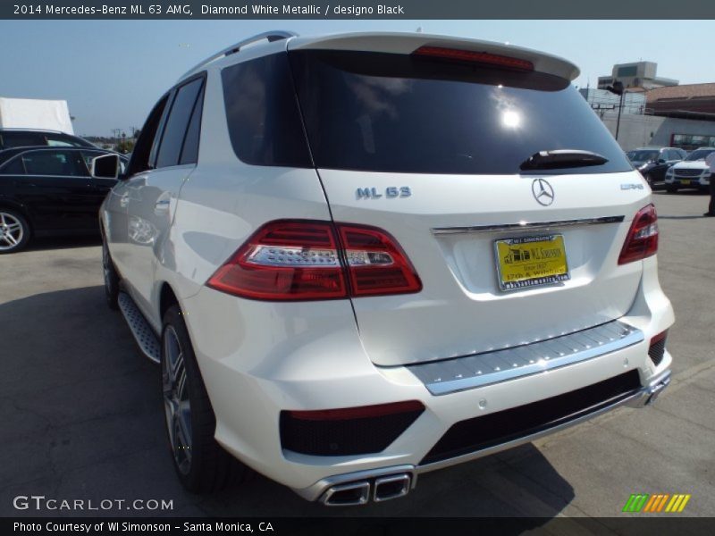 Diamond White Metallic / designo Black 2014 Mercedes-Benz ML 63 AMG