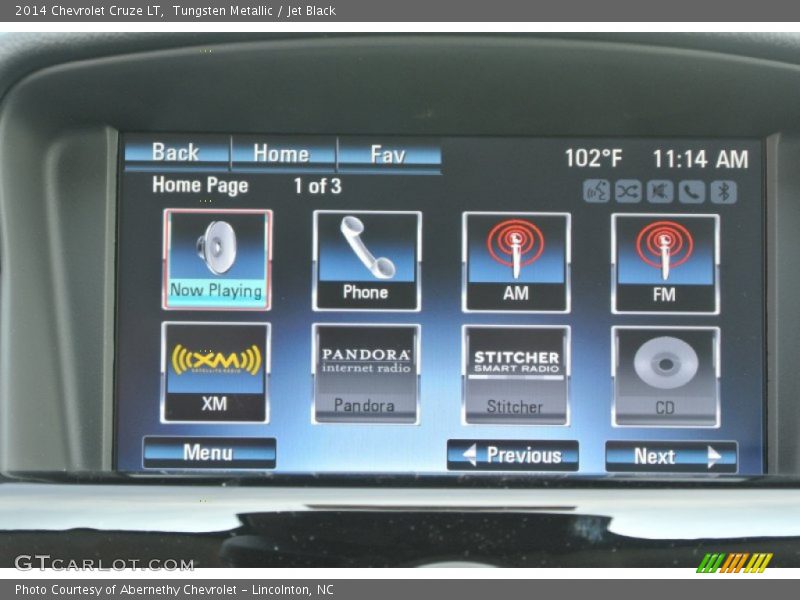 Tungsten Metallic / Jet Black 2014 Chevrolet Cruze LT