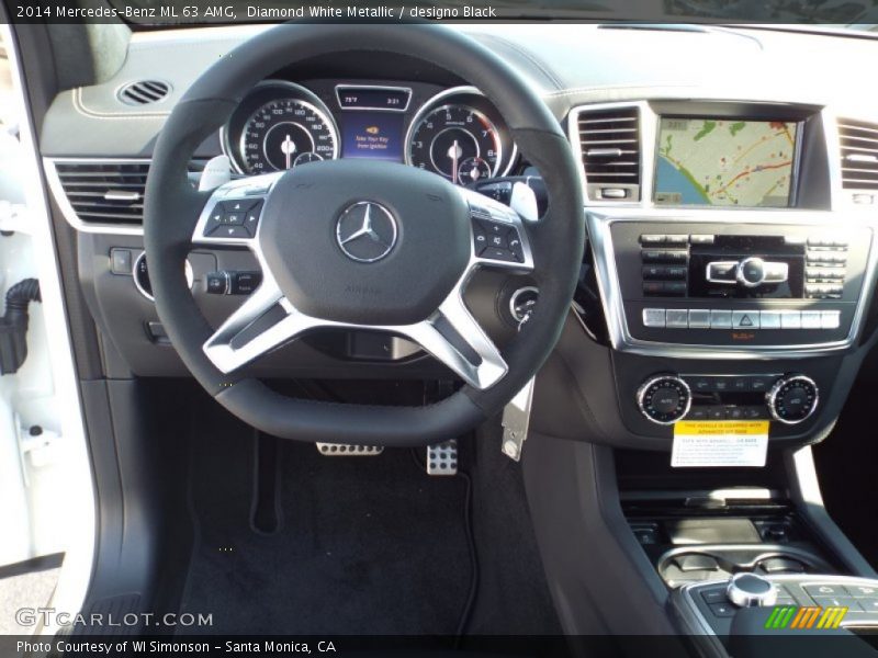 Diamond White Metallic / designo Black 2014 Mercedes-Benz ML 63 AMG