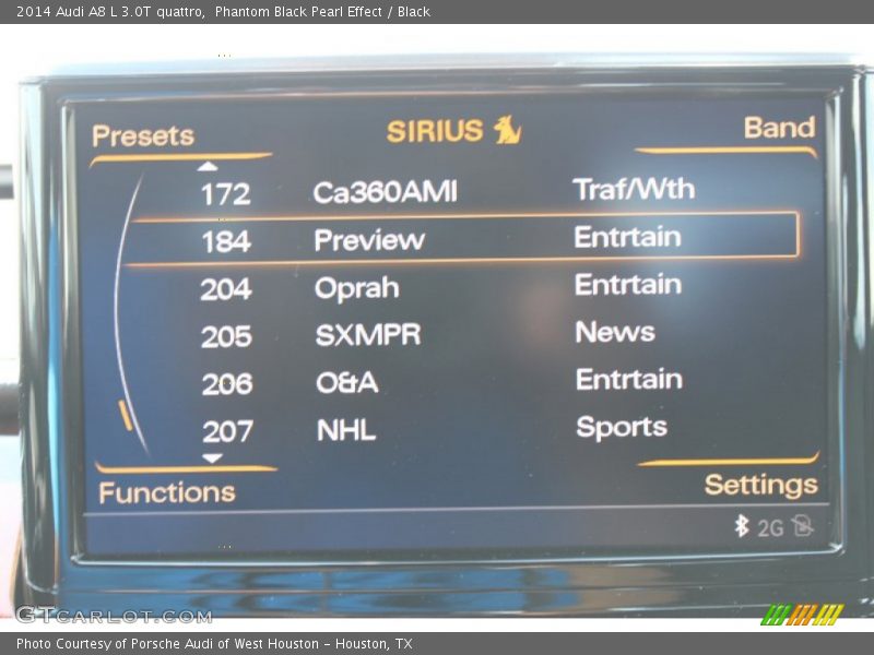 Phantom Black Pearl Effect / Black 2014 Audi A8 L 3.0T quattro