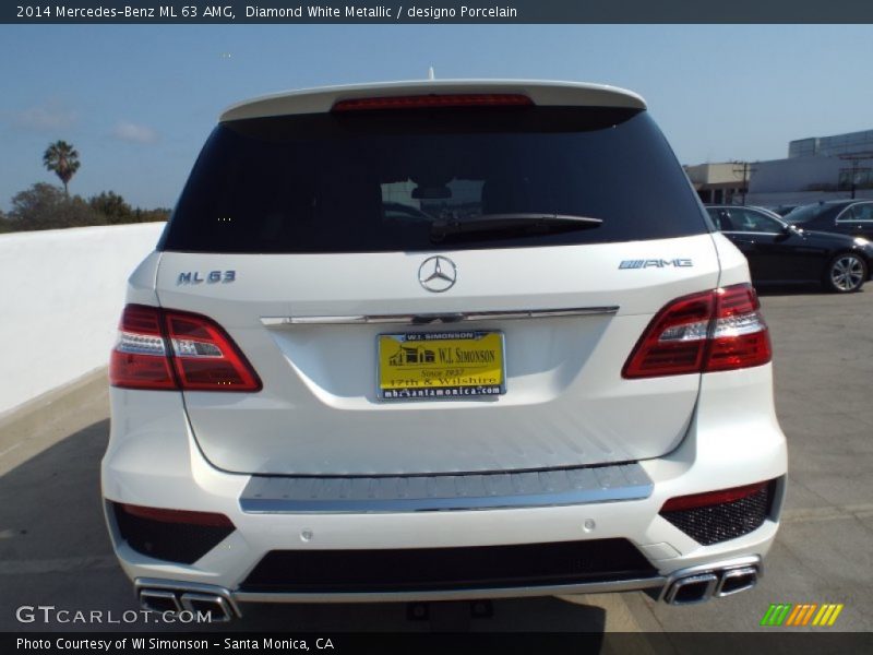 Diamond White Metallic / designo Porcelain 2014 Mercedes-Benz ML 63 AMG