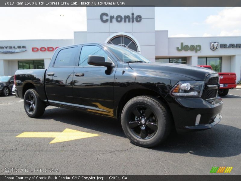 Black / Black/Diesel Gray 2013 Ram 1500 Black Express Crew Cab