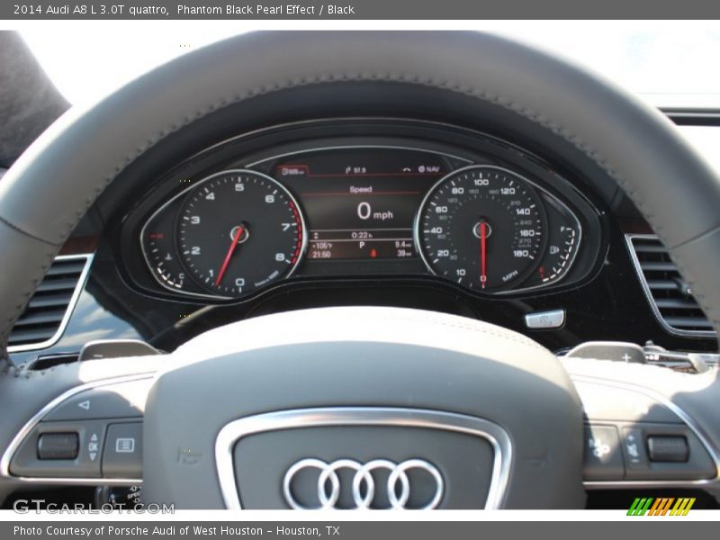 Phantom Black Pearl Effect / Black 2014 Audi A8 L 3.0T quattro