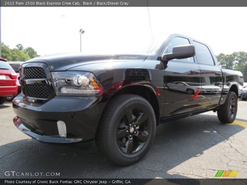 Black / Black/Diesel Gray 2013 Ram 1500 Black Express Crew Cab