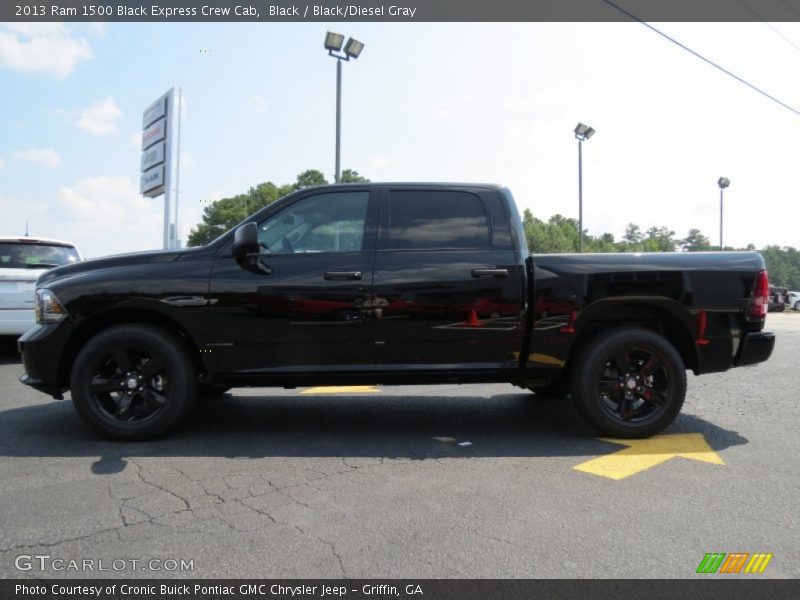 Black / Black/Diesel Gray 2013 Ram 1500 Black Express Crew Cab